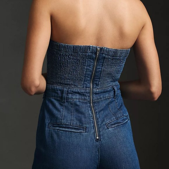 Anthropologie Blue Denim Jumpsuit - Picture 3 of 3